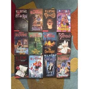 Lot of 12 Vintage R.L. Stine Fear Street Books 90s YA Horror Paperbacks